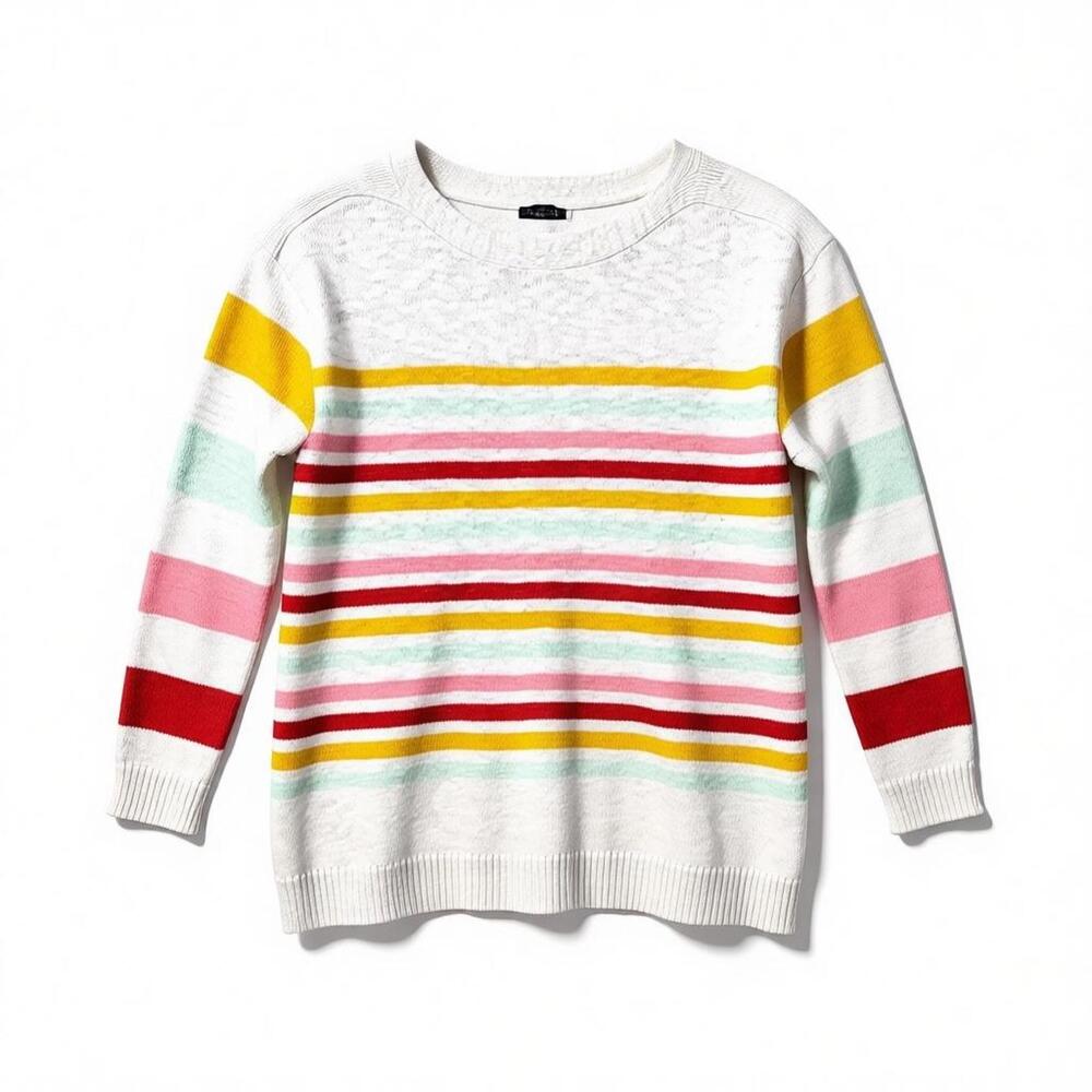 Talbots Petite Multicolor Striped Sweater